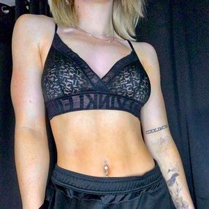 Sheer Calvin Klein bra